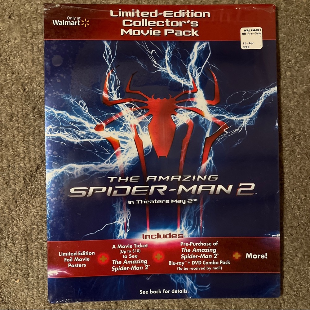 THE AMAZING SPIDER-MAN 2 Walmart Exclusive 3 Foil Movie Posters Movie Ticket NEW